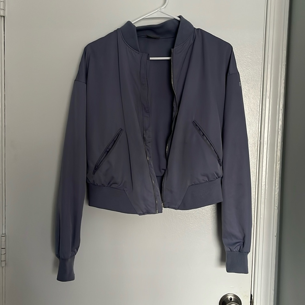 Steel blue Gymshark bomber jacket